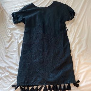 Black embroidered dress madewell
